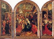 Oostsanen, Jacob Cornelisz van Tryptych with the Adoration of the Magi, Donors, and Saints oil painting artist